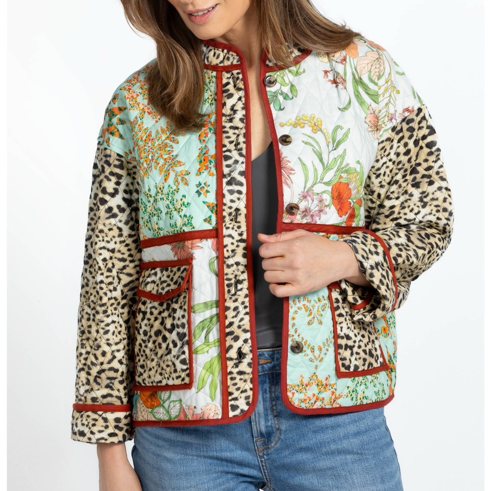 Johnny Was Liliana Quilted‎ Patch Pocket Jacket